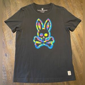 Psycho Bunny Men’s Black Graphic Tee Shirt